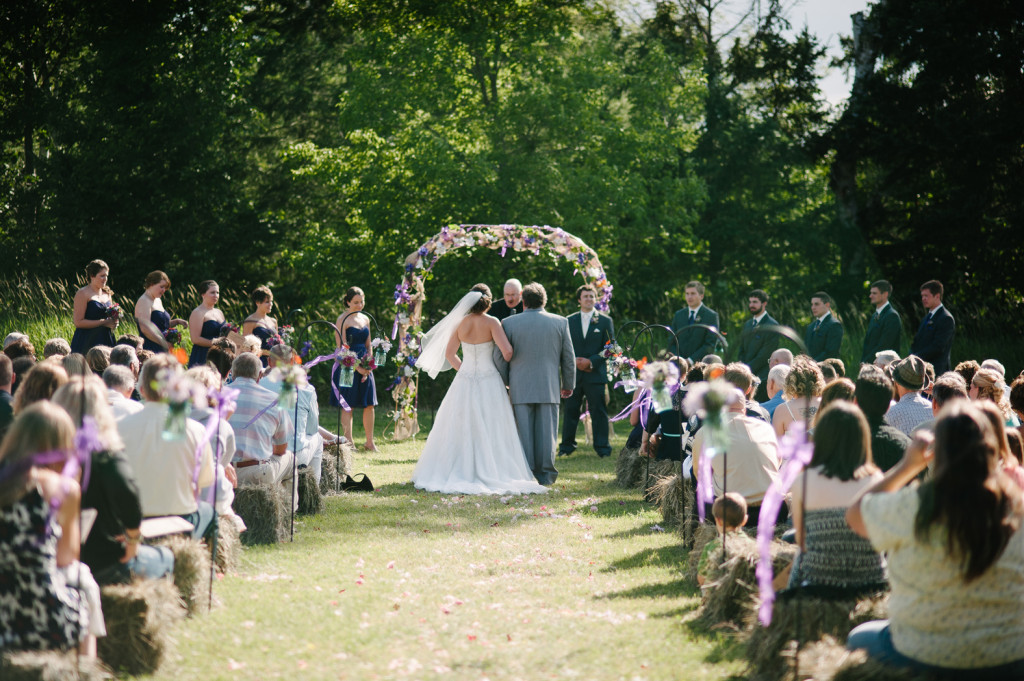 Bride and Father Bride and Bridesmaids  - Warba, Minnesota Wedding